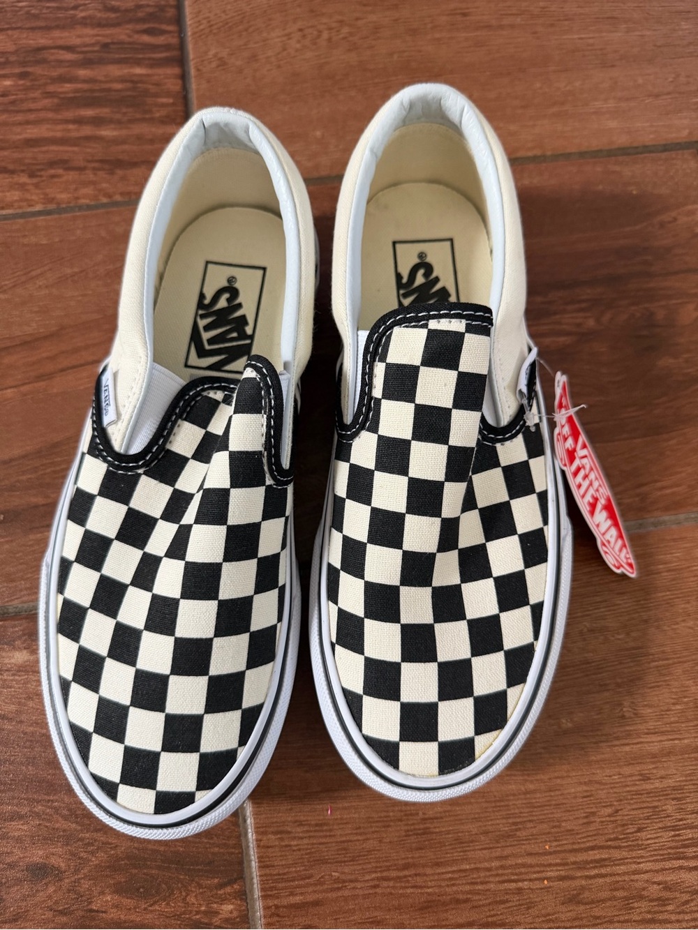 Vans Checkerboard Slip-On Sneakers - Black & White - Picture 2 of 5
